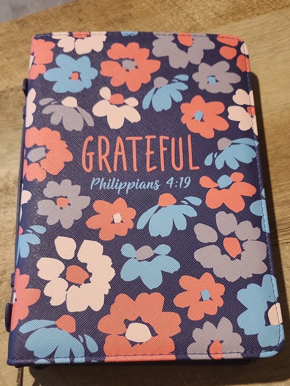 Bible Cover Grateful Philippians 4:19 Floral